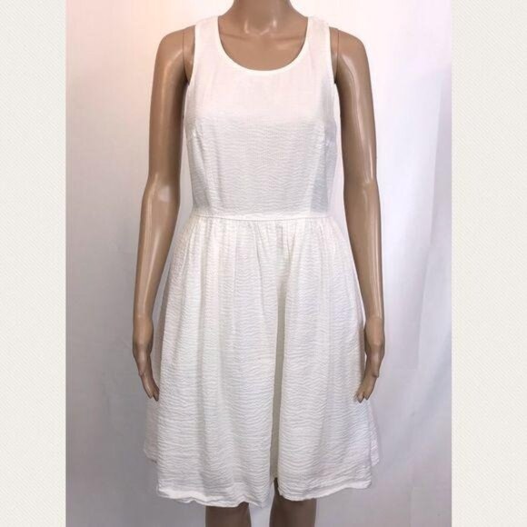 J.Crew white sleeveless dress size Four - Picture 8 of 9